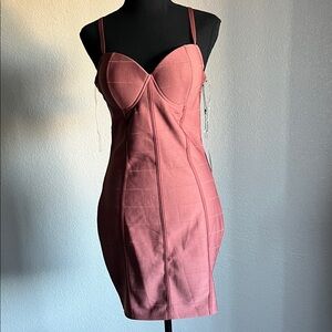 Haute Monde Pink Bodycon Dress